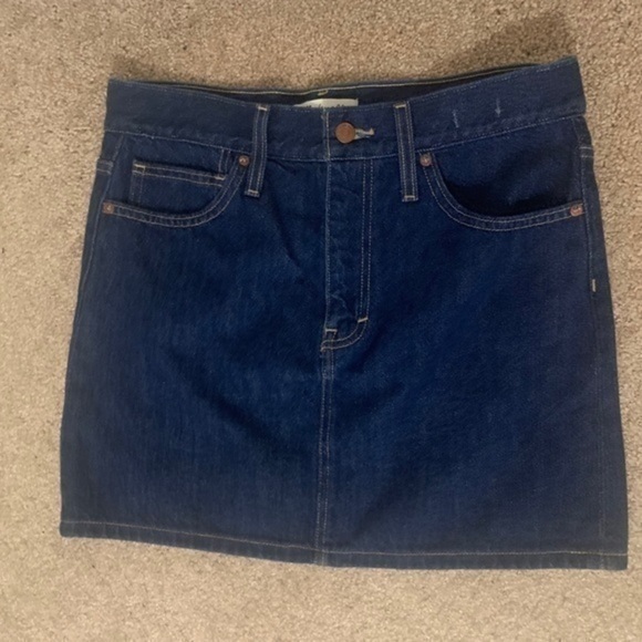 Madewell Rigid Denim Straight Skirt Size 27 - Picture 1 of 9